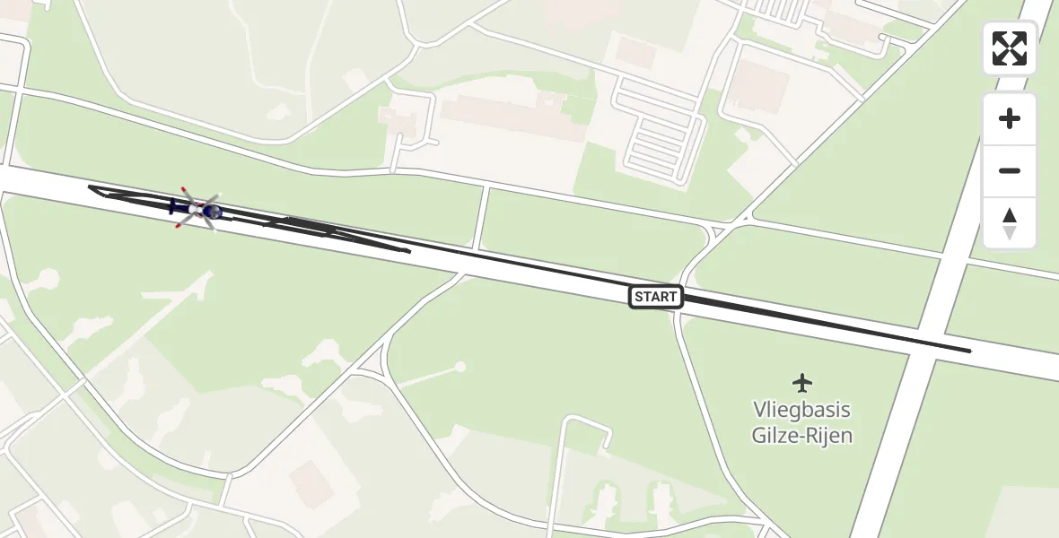 Vluchtroute Politiehelikopter Vliegbasis Gilze Rijen - Vliegbasis Gilze Rijen, 24 juni 2026, 10:27