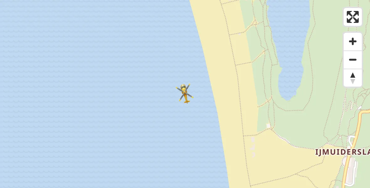 Vluchtroute Traumahelikopter IJmuiden - IJmuiden, 24 juni 2026, 20:24