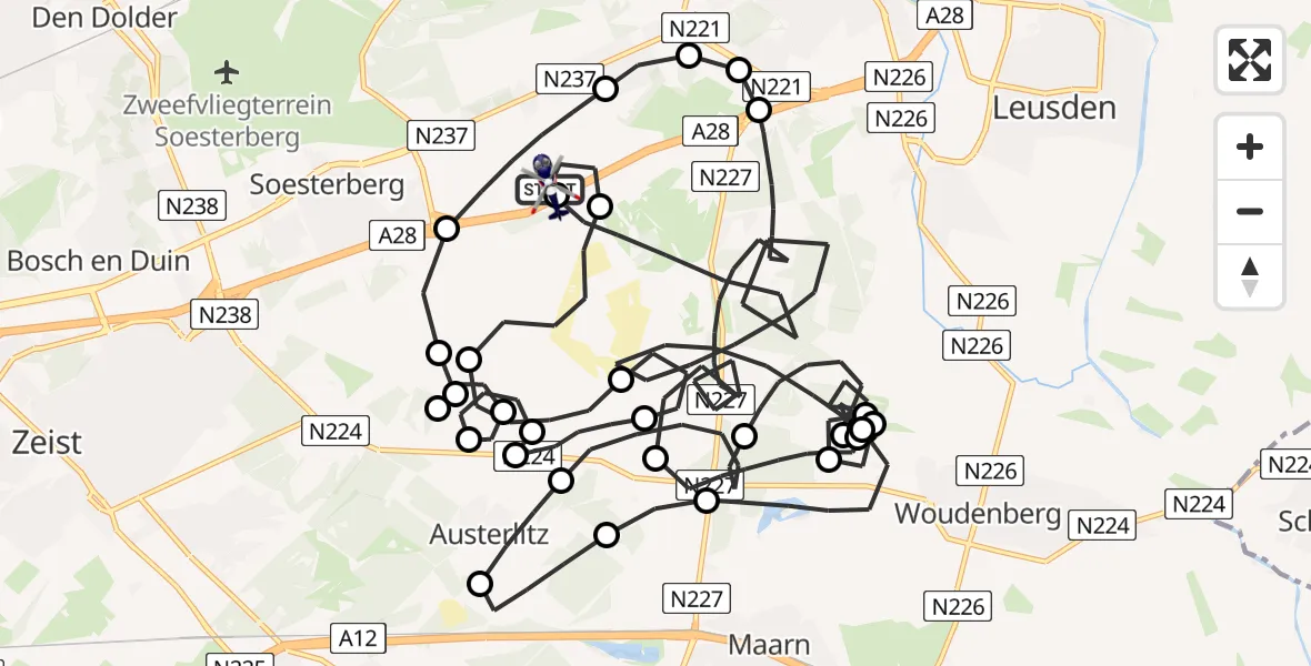 Vluchtroute Politiehelikopter Amersfoort - Amersfoort, 25 juni 2026, 15:43