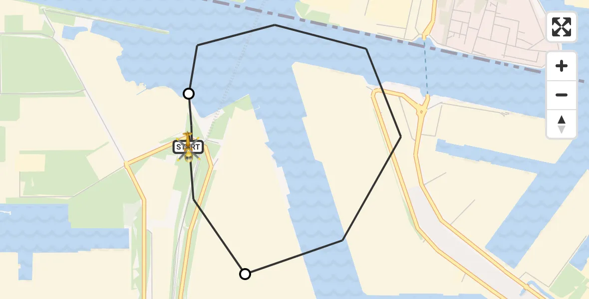 Vluchtroute Traumahelikopter Amsterdam Heliport - Amsterdam Heliport, 26 juni 2026, 11:37
