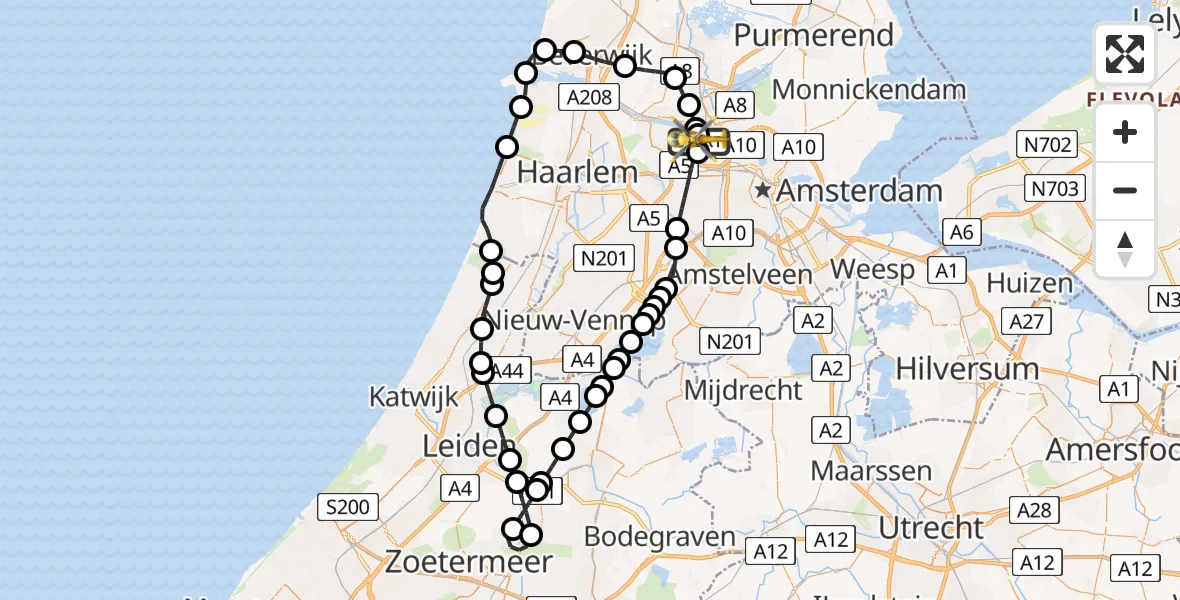 Vluchtroute Traumahelikopter Amsterdam Heliport - Amsterdam Heliport, 26 juni 2026, 12:09