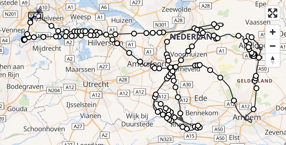 Vluchtroute Politiehelikopter Amsterdam Vliegveld Schiphol - Amsterdam Vliegveld Schiphol, 27 juni 2026, 17:44