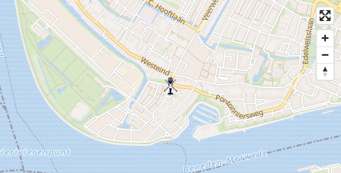 Vluchtroute Politiehelikopter Papendrecht - Papendrecht, 28 juni 2026, 09:42