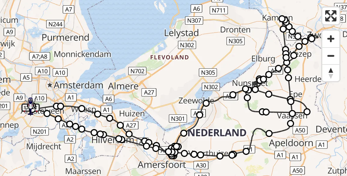 Vluchtroute Politiehelikopter Amsterdam Vliegveld Schiphol - Amsterdam Vliegveld Schiphol, 28 juni 2026, 15:56
