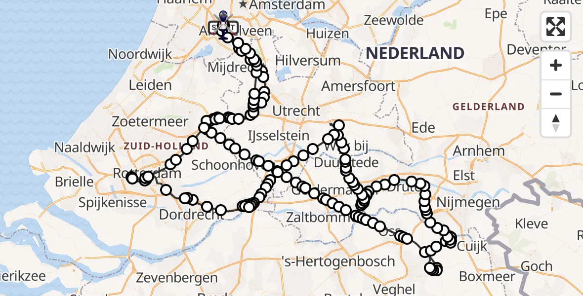 Vluchtroute Politiehelikopter Amsterdam Vliegveld Schiphol - Amsterdam Vliegveld Schiphol, 30 juni 2026, 09:35