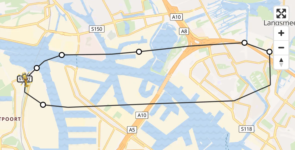 Vluchtroute Traumahelikopter Amsterdam Heliport - Amsterdam Heliport, 02 juli 2026, 07:16