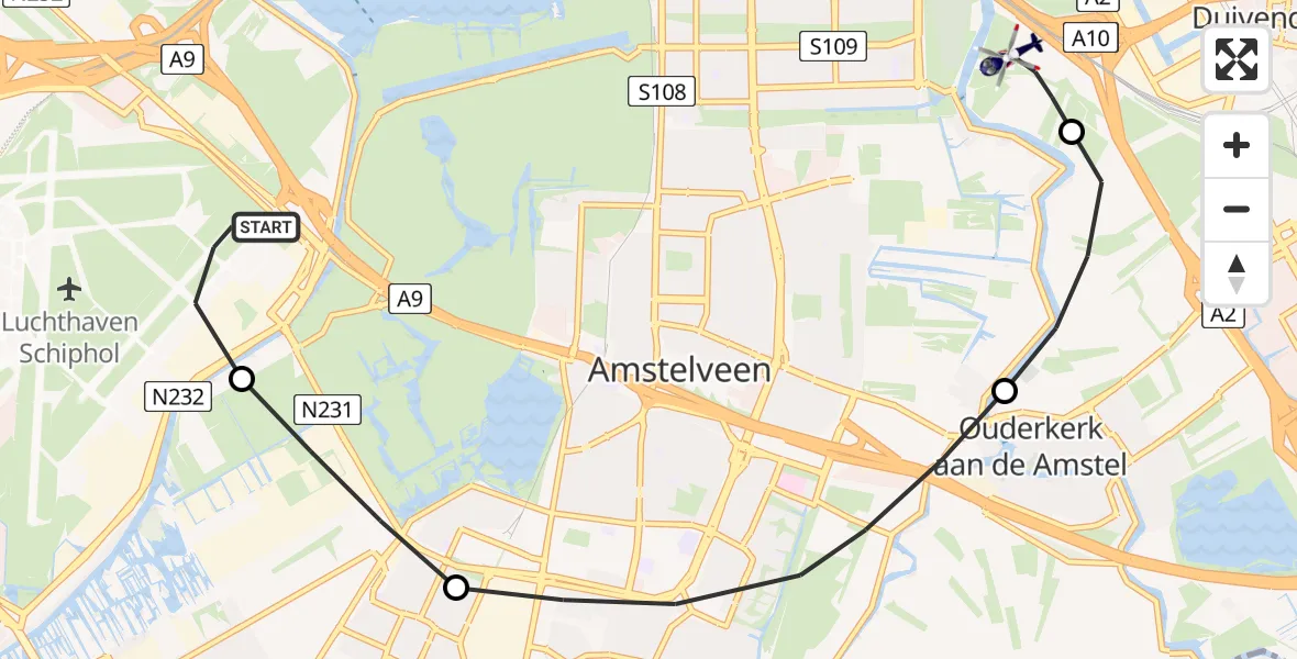 Vluchtroute Politiehelikopter Amsterdam Vliegveld Schiphol - Amsterdam, 02 juli 2026, 07:54