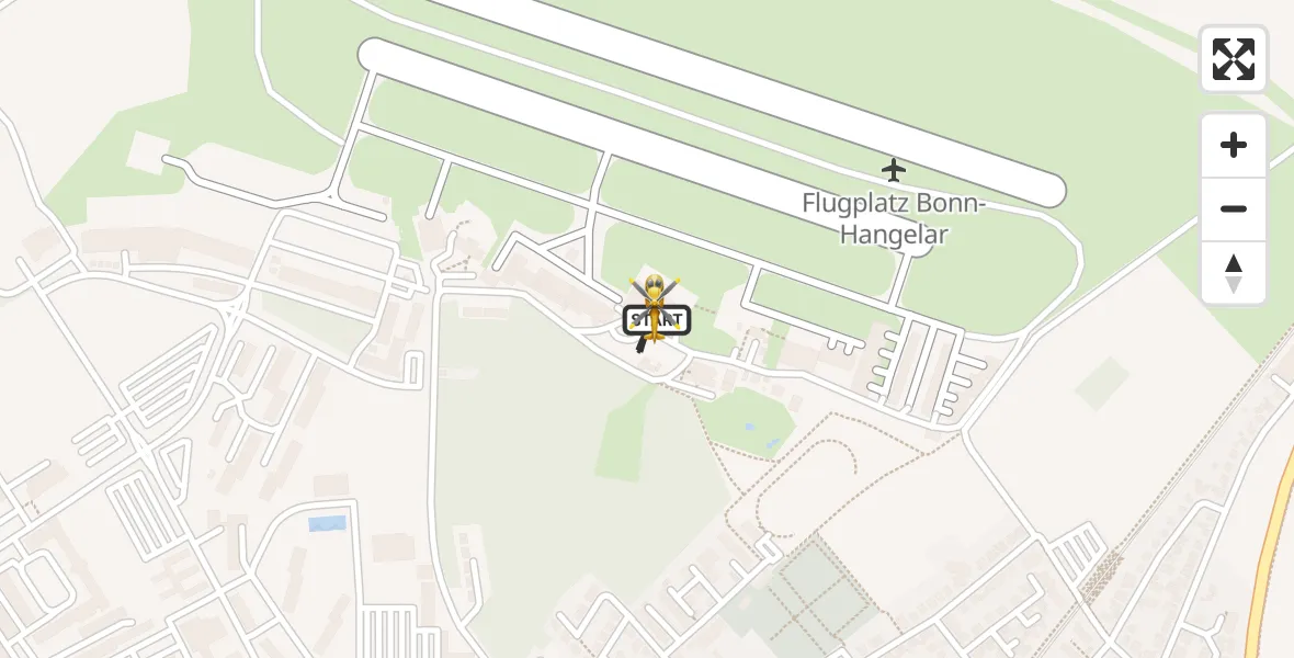 Vluchtroute Traumahelikopter Bonn-Hangelar Flugplatz - Bonn-Hangelar Flugplatz, 02 juli 2026, 11:49