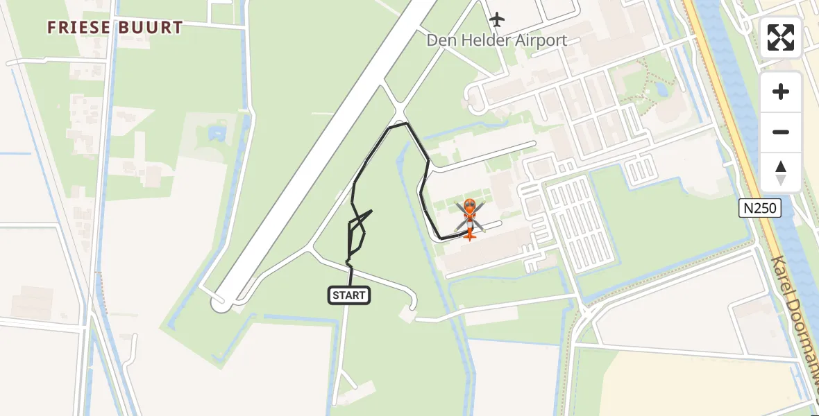 Vluchtroute Kustwachthelikopter Militair vliegveld De Kooy / Den Helder Airport - Militair vliegveld De Kooy / Den Helder Airport, 02 juli 2026, 15:37