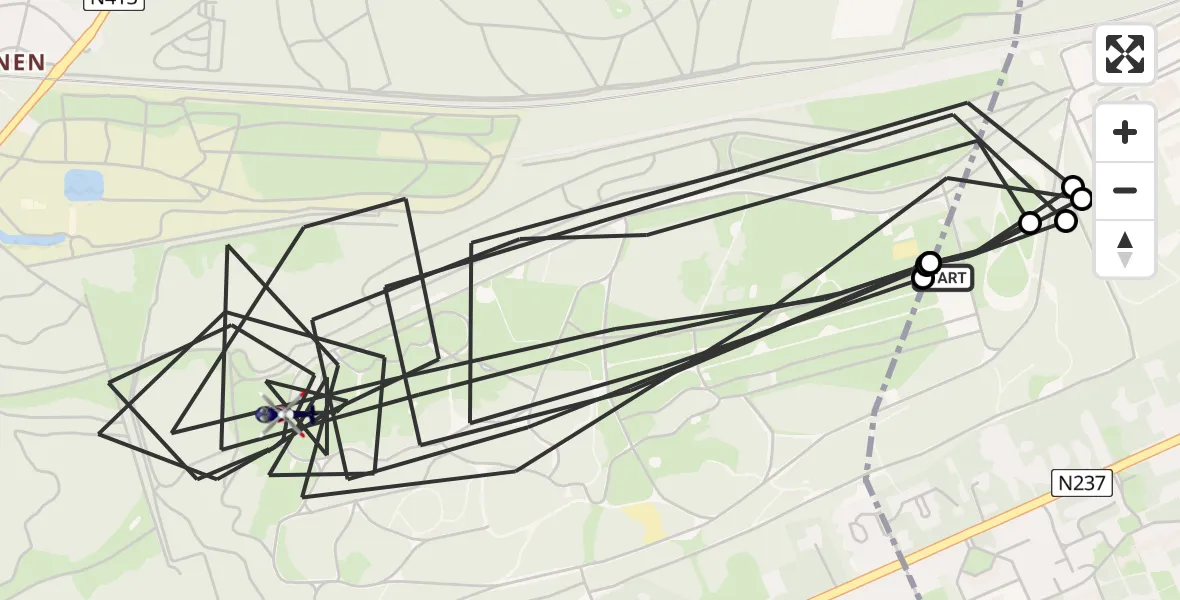 Vluchtroute Politiehelikopter Amersfoort - Soest, 03 juli 2026, 07:34