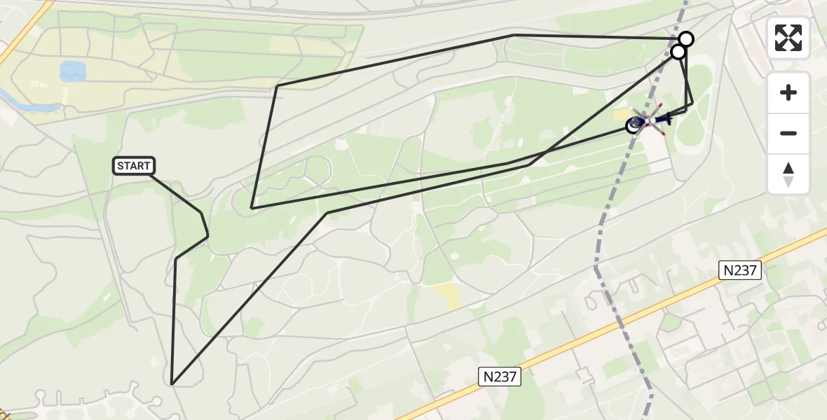 Vluchtroute Politiehelikopter Soest - Amersfoort, 03 juli 2026, 08:22