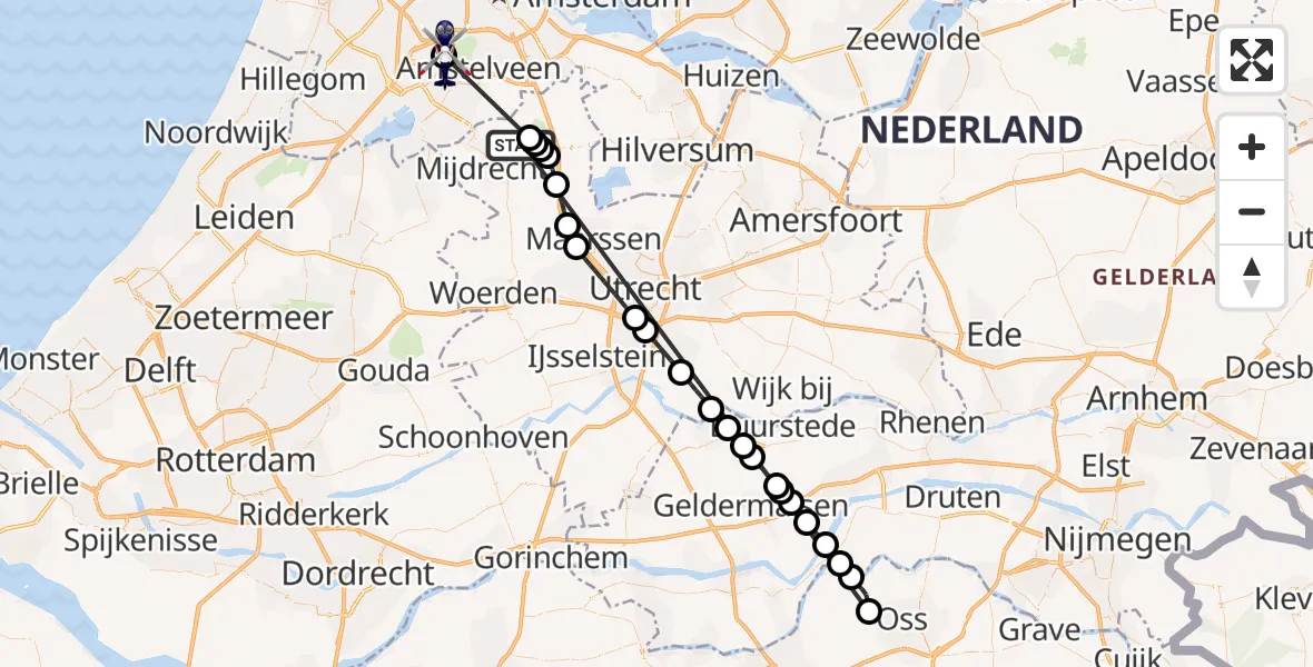 Vluchtroute Politiehelikopter Noordplas - Amsterdam Vliegveld Schiphol, 03 juli 2026, 10:36