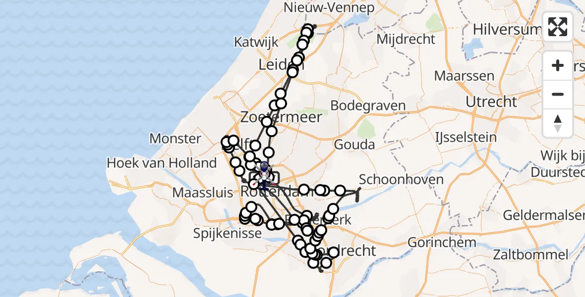 Vluchtroute Politiehelikopter Rotterdam The Hague Airport - Rotterdam The Hague Airport, 03 juli 2026, 17:41
