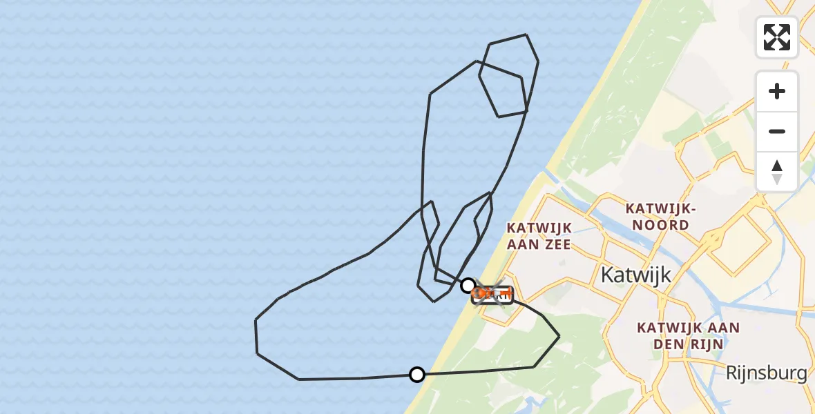 Vluchtroute Kustwachthelikopter Katwijk - Katwijk, 04 juli 2026, 10:57
