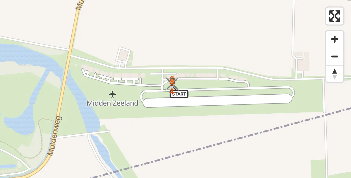Vluchtroute Kustwachthelikopter Vliegveld Midden-Zeeland - Vliegveld Midden-Zeeland, 07 juli 2026, 09:53