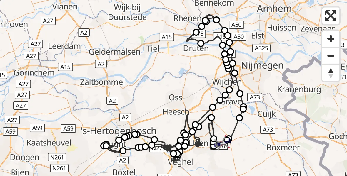Vluchtroute Politiehelikopter Vliegbasis Volkel - Vliegbasis Volkel, 07 juli 2026, 17:32