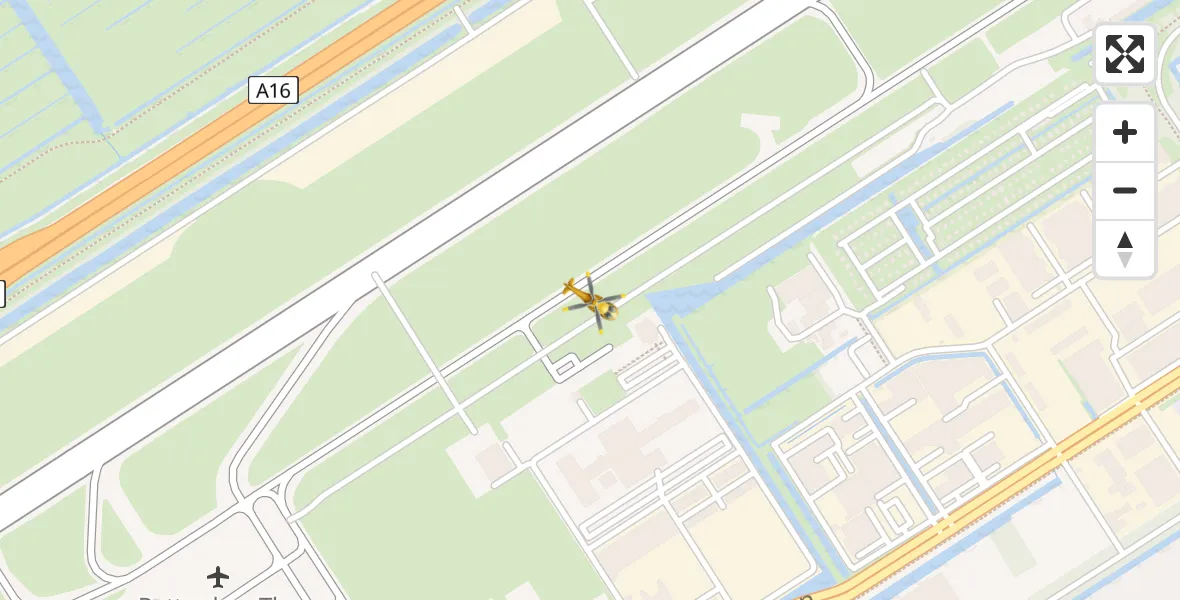 Vluchtroute Traumahelikopter Rotterdam The Hague Airport - Rotterdam The Hague Airport, 08 juli 2026, 06:16