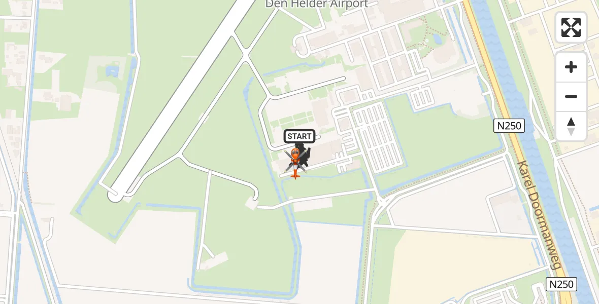Vluchtroute Kustwachthelikopter Militair vliegveld De Kooy / Den Helder Airport - Militair vliegveld De Kooy / Den Helder Airport, 08 juli 2026, 07:32