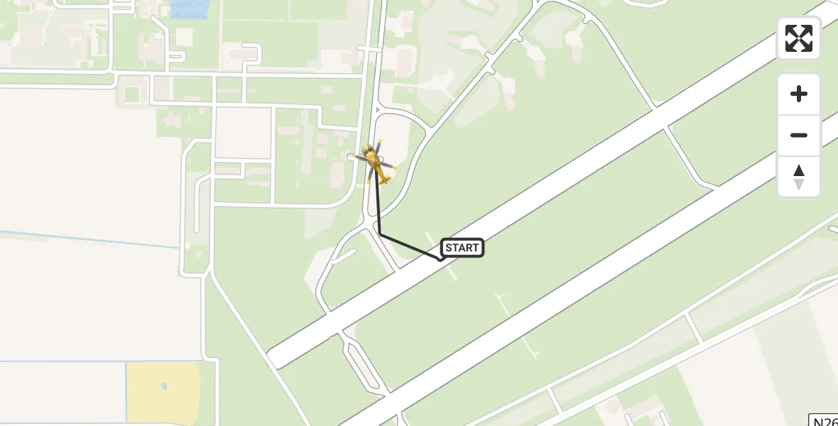 Vluchtroute Traumahelikopter Vliegbasis Volkel - Vliegbasis Volkel, 08 juli 2026, 10:29