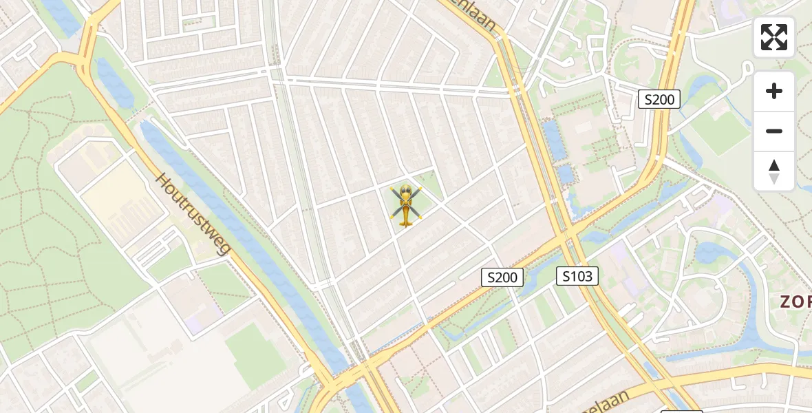 Vluchtroute Traumahelikopter 's-Gravenhage - 's-Gravenhage, 08 juli 2026, 16:02
