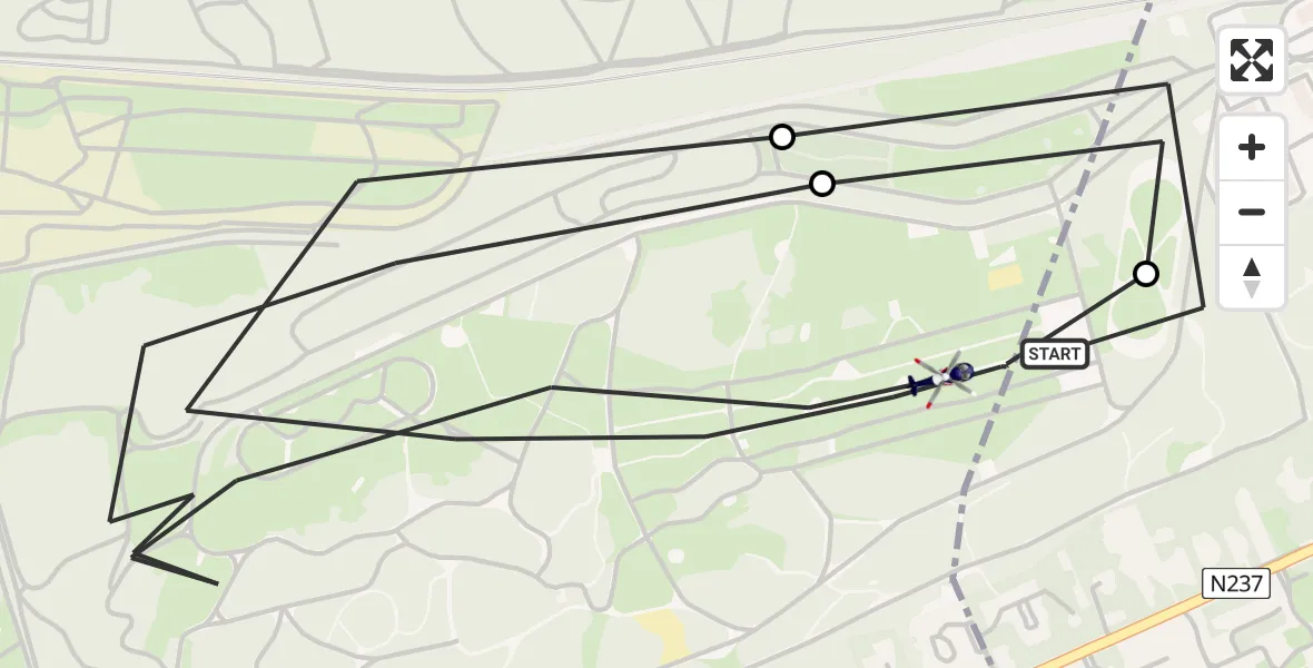 Vluchtroute Politiehelikopter Amersfoort - Soest, 09 juli 2026, 07:43