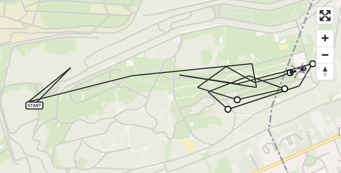 Vluchtroute Politiehelikopter Soest - Amersfoort, 09 juli 2026, 08:30