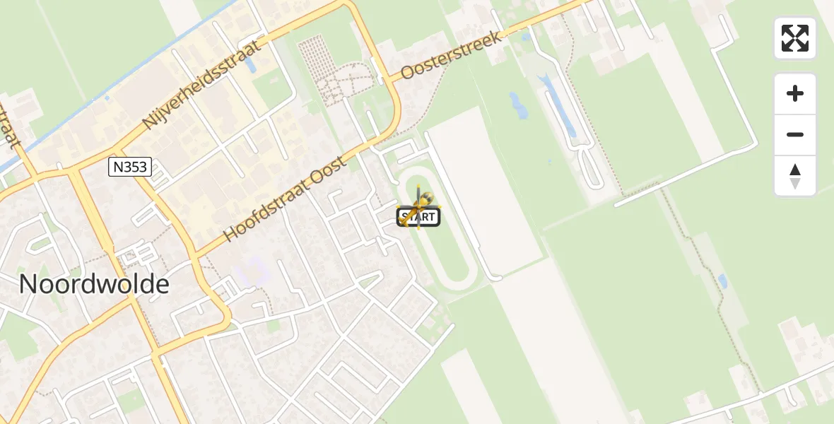 Vluchtroute Traumahelikopter Noordwolde - Noordwolde, 10 juli 2026, 05:10