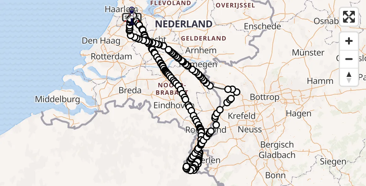 Vluchtroute Politiehelikopter Amsterdam Vliegveld Schiphol - Amsterdam Vliegveld Schiphol, 11 juli 2026, 13:58