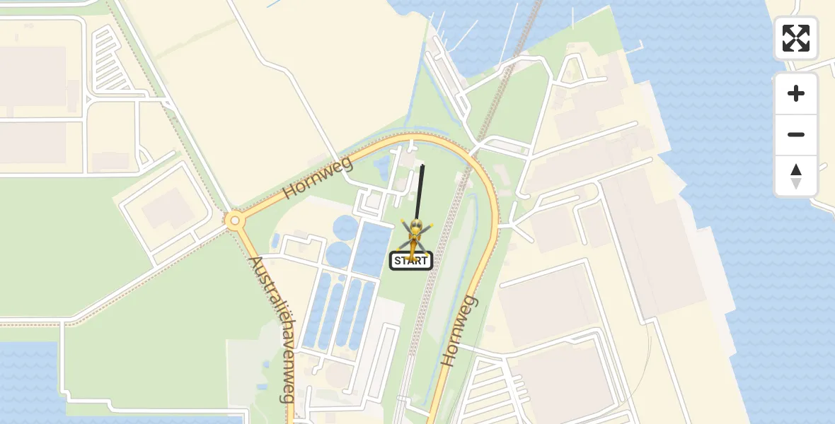 Vluchtroute Traumahelikopter Amsterdam Heliport - Amsterdam Heliport, 13 juli 2026, 08:20