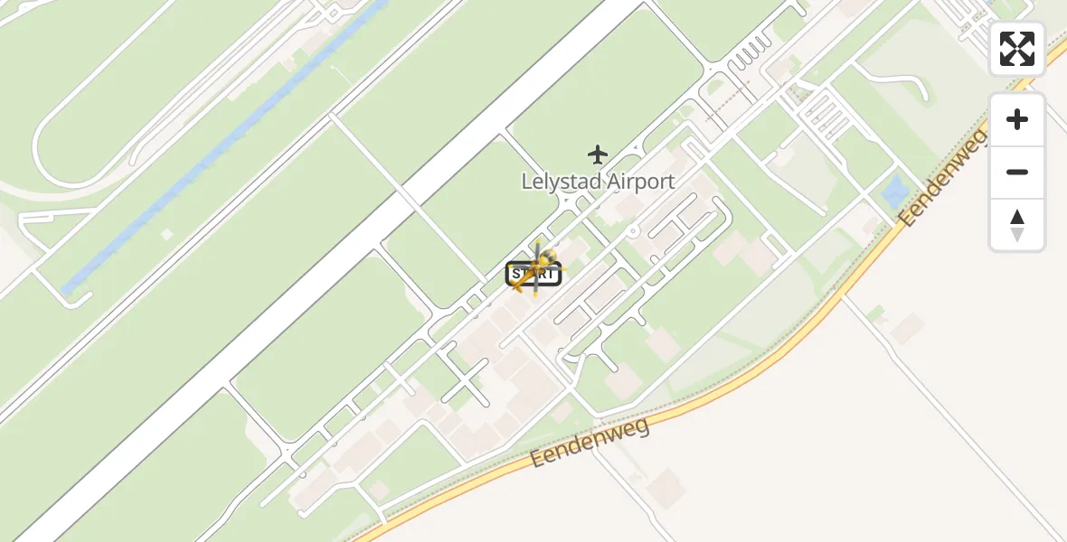Vluchtroute Traumahelikopter Lelystad Airport - Lelystad Airport, 14 juli 2026, 11:02
