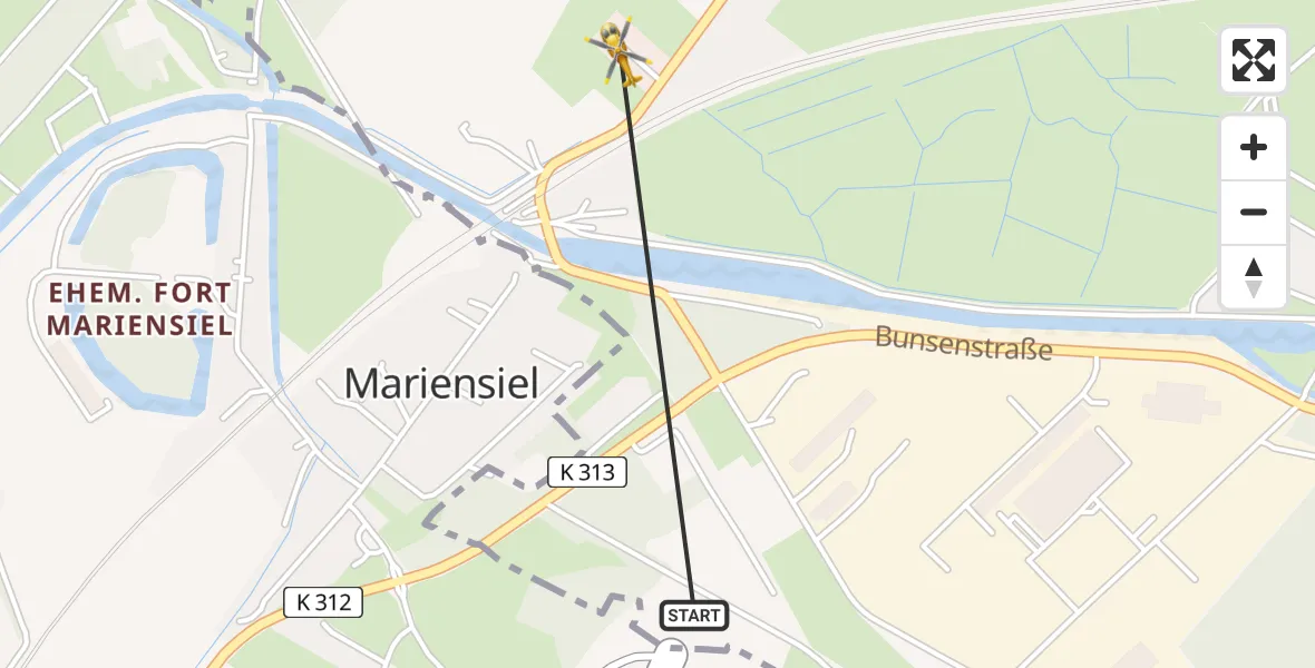 Vluchtroute  Wilhelmshaven - Wilhelmshaven, 14 juli 2026, 11:58
