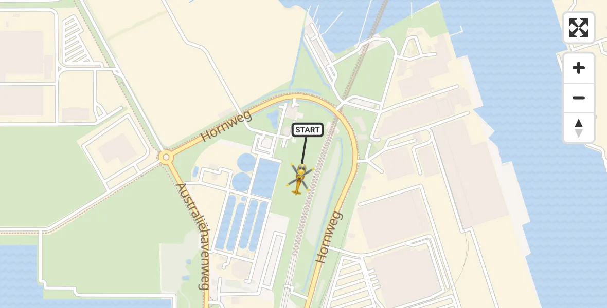 Vluchtroute Traumahelikopter Amsterdam Heliport - Amsterdam Heliport, 15 juli 2026, 10:54