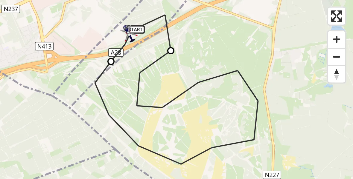 Vluchtroute Politiehelikopter Amersfoort - Amersfoort, 15 juli 2026, 16:29