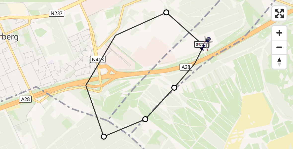 Vluchtroute Politiehelikopter Amersfoort - Amersfoort, 15 juli 2026, 17:40