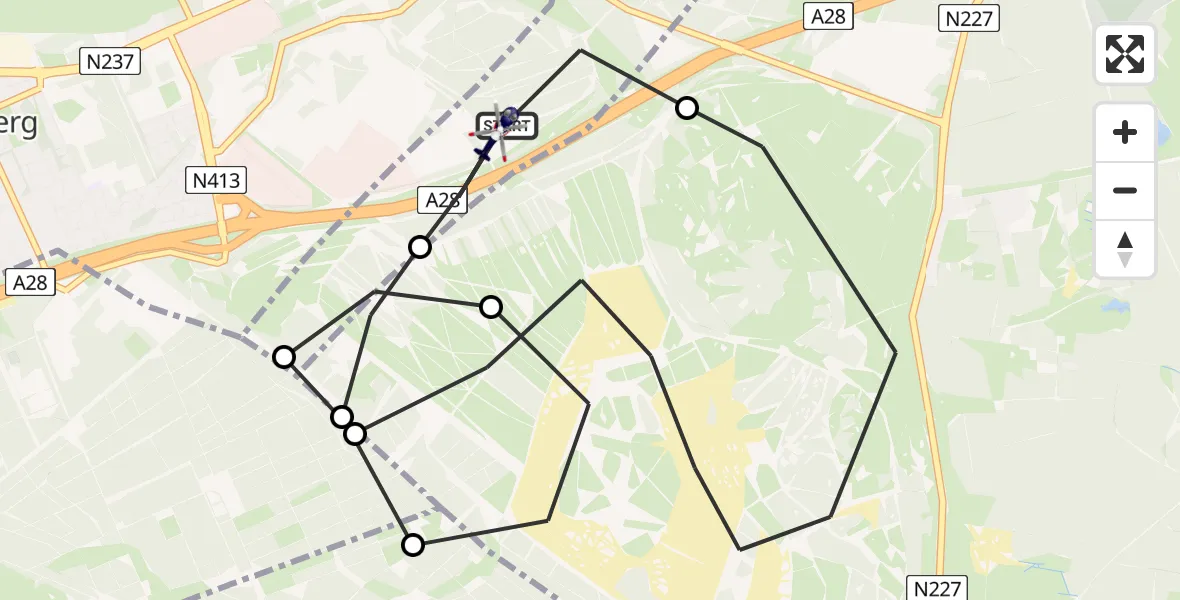 Vluchtroute Politiehelikopter Amersfoort - Amersfoort, 15 juli 2026, 17:45