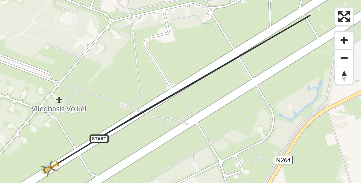 Vluchtroute Traumahelikopter Vliegbasis Volkel - Vliegbasis Volkel, 16 juli 2026, 15:30