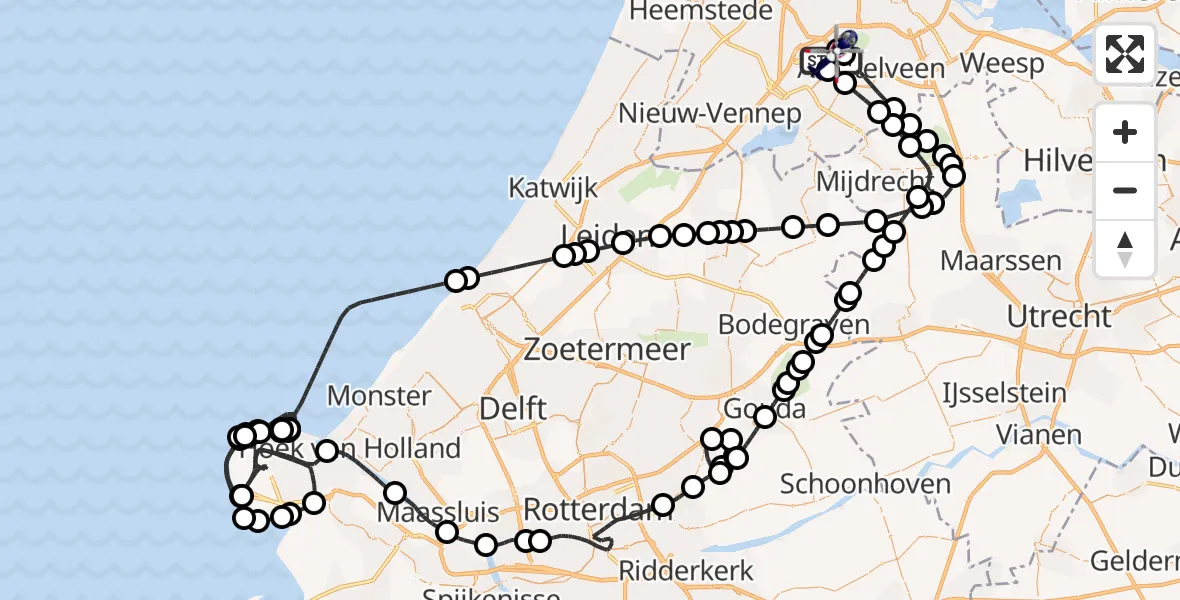 Vluchtroute Politiehelikopter Amsterdam Vliegveld Schiphol - Amsterdam Vliegveld Schiphol, 16 juli 2026, 16:42