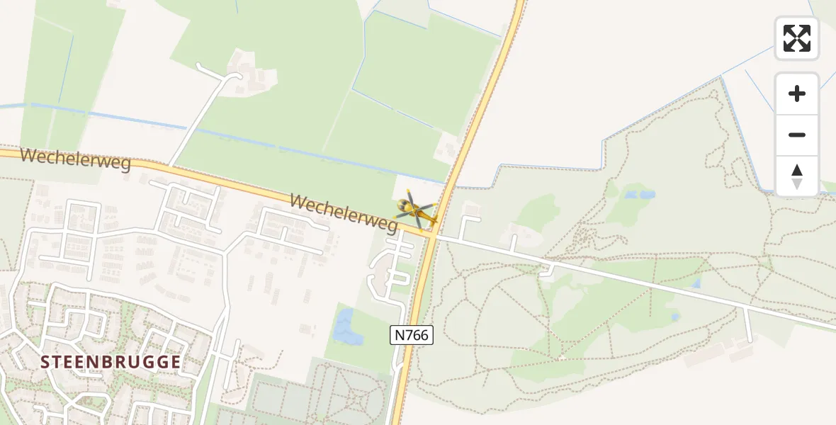 Vluchtroute Traumahelikopter Diepenveen - Diepenveen, 17 juli 2026, 14:44