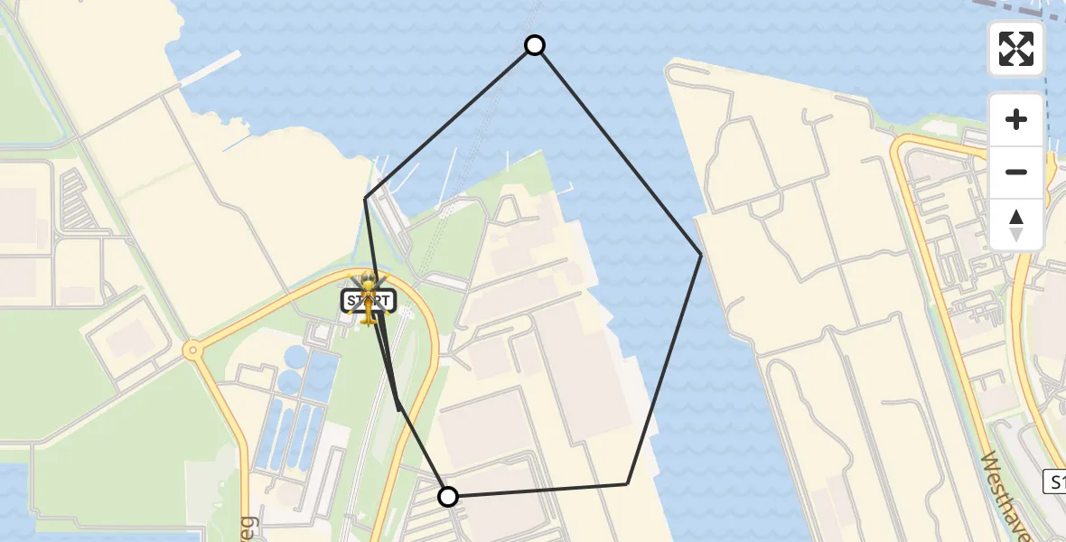 Vluchtroute Traumahelikopter Amsterdam Heliport - Amsterdam Heliport, 18 juli 2026, 11:28