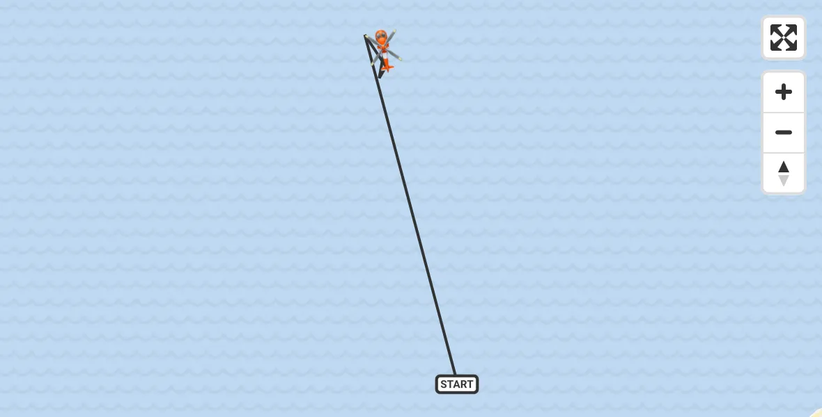 Vluchtroute Kustwachthelikopter Noordzee - Noordzee, 18 juli 2026, 13:06