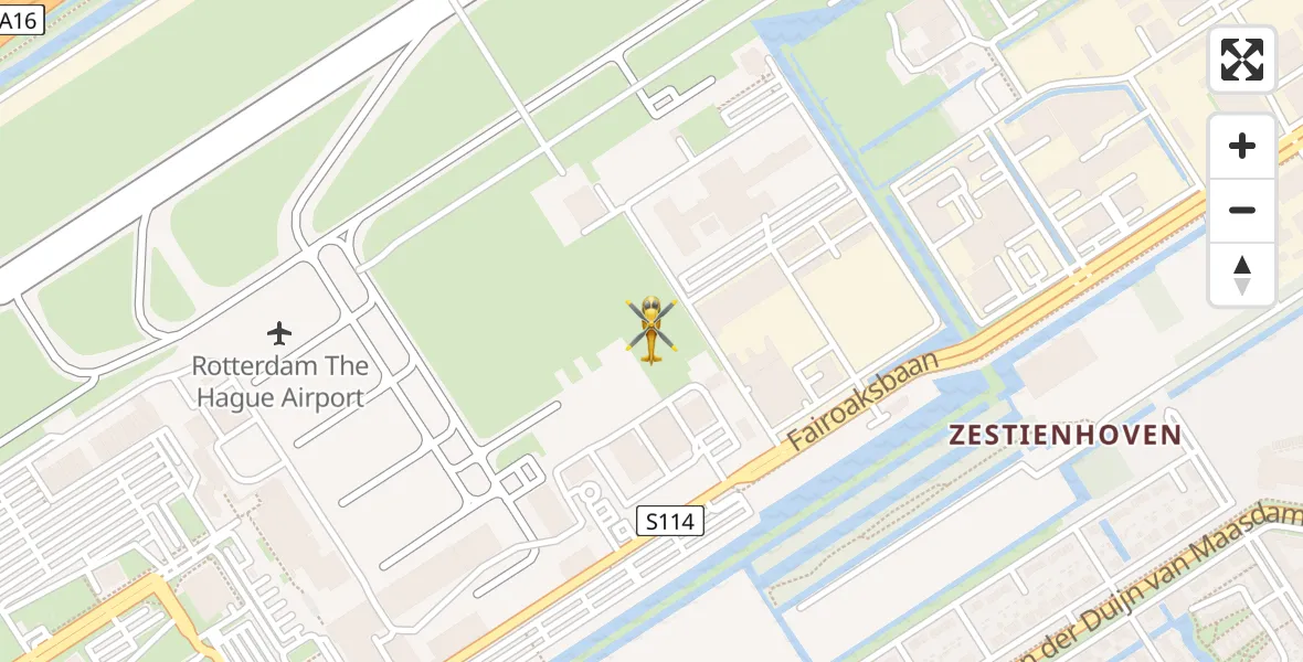 Vluchtroute Traumahelikopter Rotterdam The Hague Airport - Rotterdam The Hague Airport, 18 juli 2026, 14:33