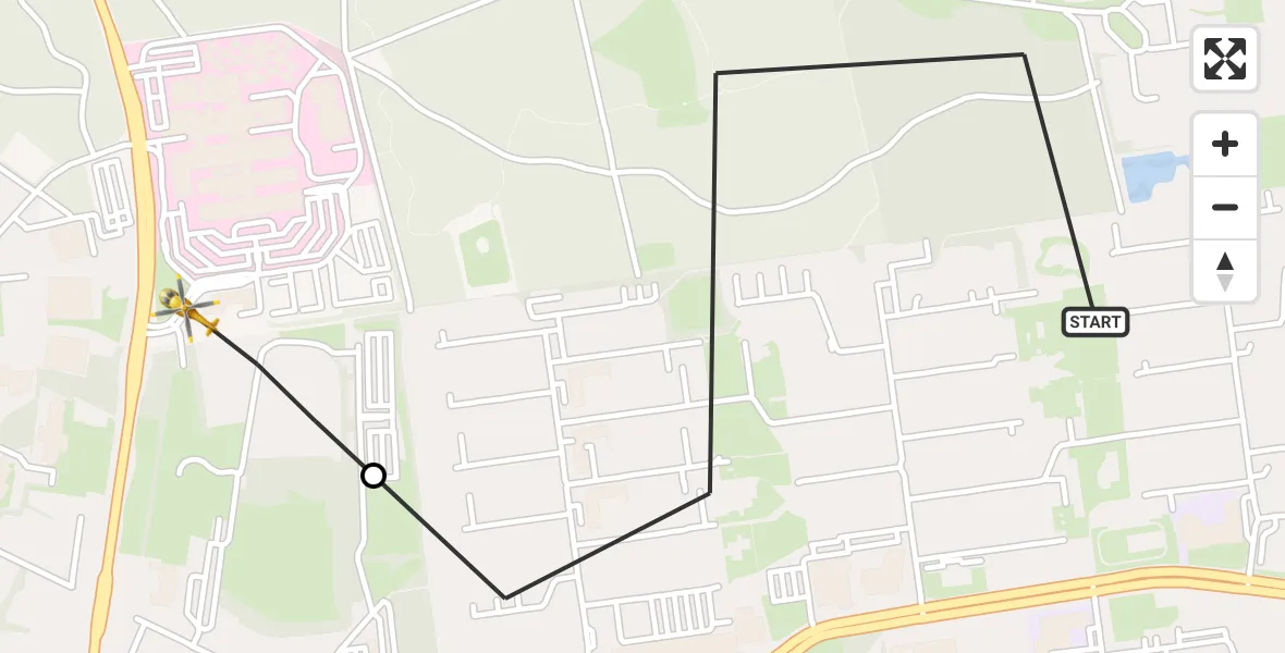 Vluchtroute Traumahelikopter Emmen - Scheper Ziekenhuis Helipad, 19 juli 2026, 11:49