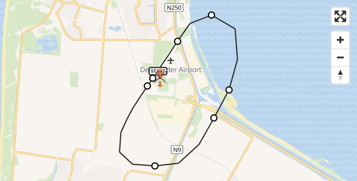 Vluchtroute Kustwachthelikopter Militair vliegveld De Kooy / Den Helder Airport - Militair vliegveld De Kooy / Den Helder Airport, 20 juli 2026, 11:46