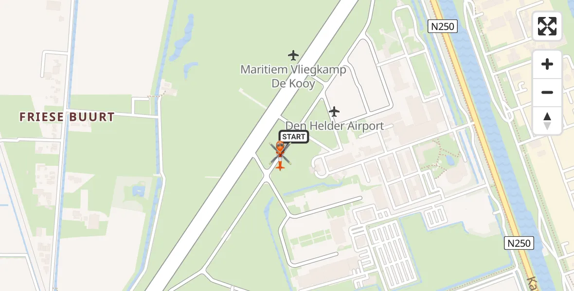 Vluchtroute Kustwachthelikopter Militair vliegveld De Kooy / Den Helder Airport - Militair vliegveld De Kooy / Den Helder Airport, 20 juli 2026, 12:27