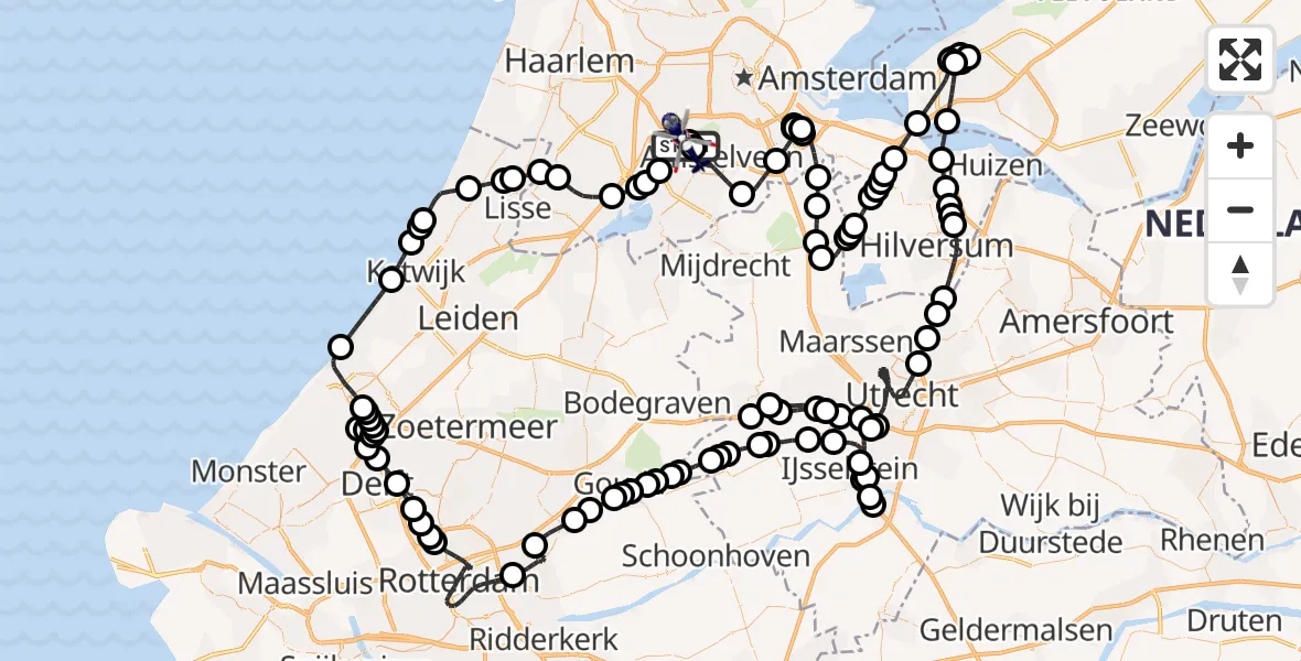 Vluchtroute Politiehelikopter Amsterdam Vliegveld Schiphol - Amsterdam Vliegveld Schiphol, 20 juli 2026, 13:39