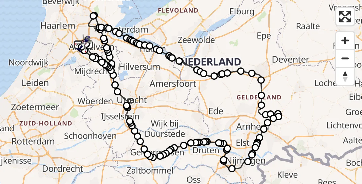 Vluchtroute Politiehelikopter Amsterdam Vliegveld Schiphol - Amsterdam Vliegveld Schiphol, 20 juli 2026, 17:35