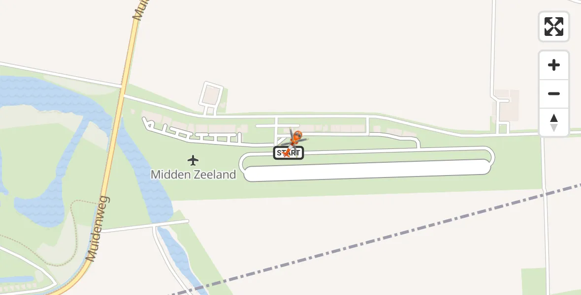 Vluchtroute Kustwachthelikopter Vliegveld Midden-Zeeland - Vliegveld Midden-Zeeland, 20 juli 2026, 18:36