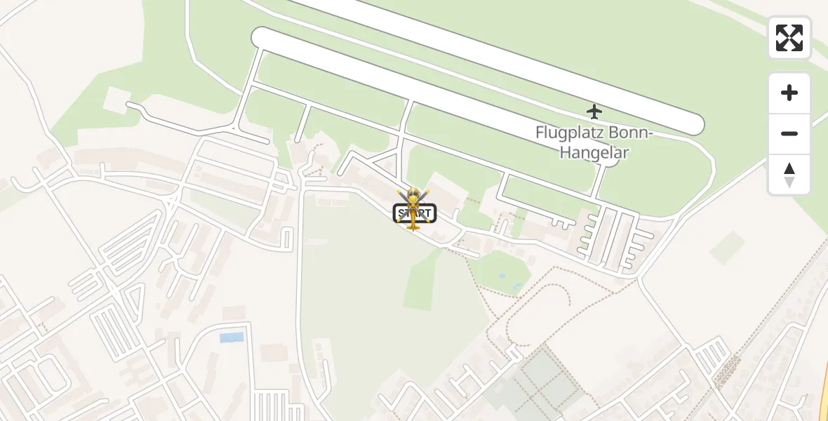 Vluchtroute Traumahelikopter Bonn-Hangelar Flugplatz - Bonn-Hangelar Flugplatz, 21 juli 2026, 05:07