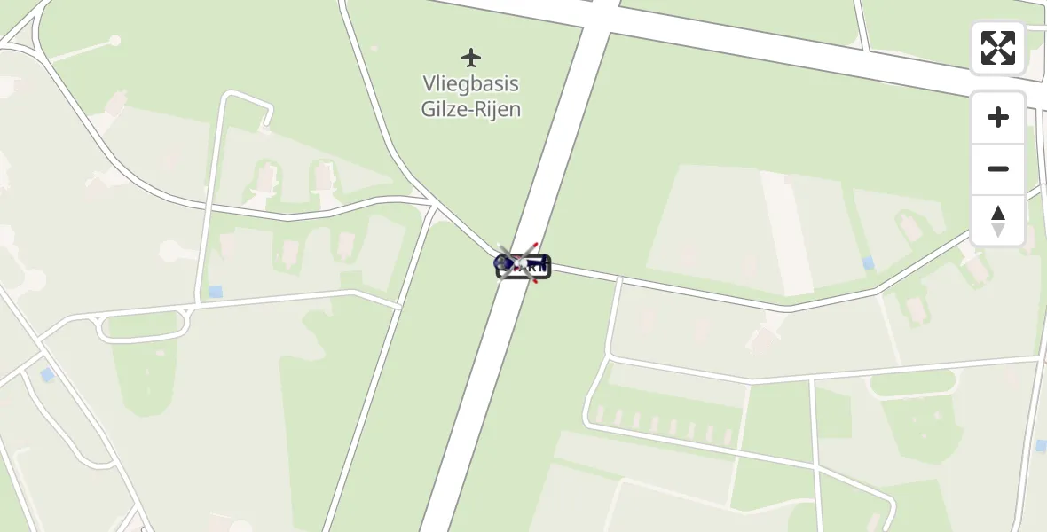 Vluchtroute Politiehelikopter Vliegbasis Gilze Rijen - Vliegbasis Gilze Rijen, 21 juli 2026, 08:54