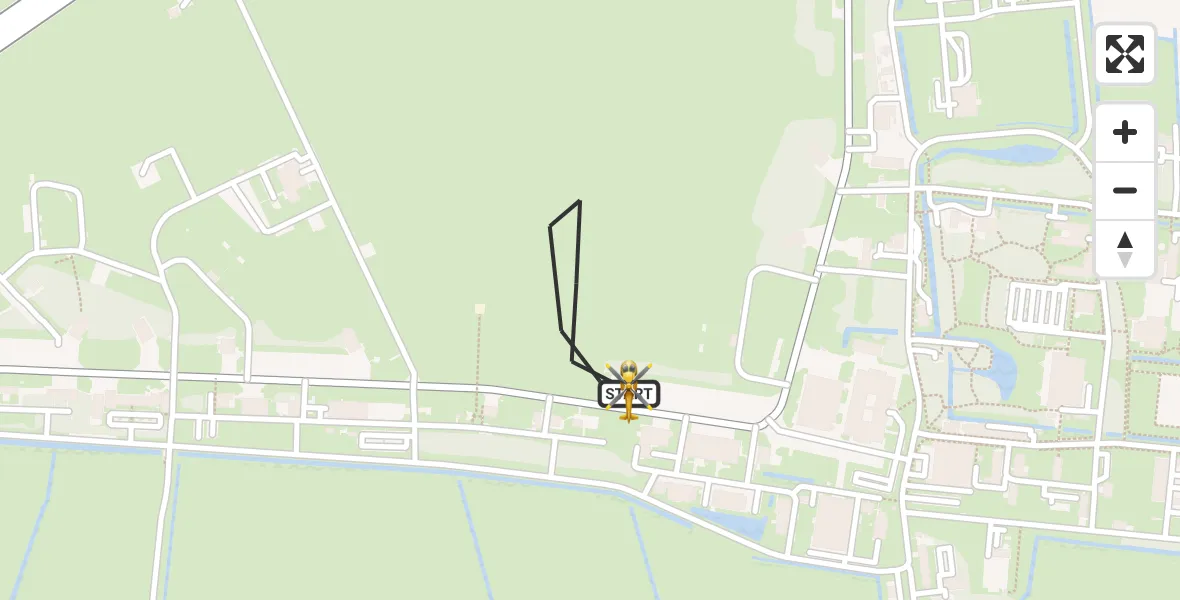 Vluchtroute Ambulancehelikopter Vliegbasis Leeuwarden - Vliegbasis Leeuwarden, 23 juli 2026, 00:28